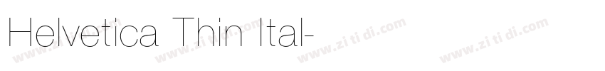 Helvetica Thin Ital字体转换